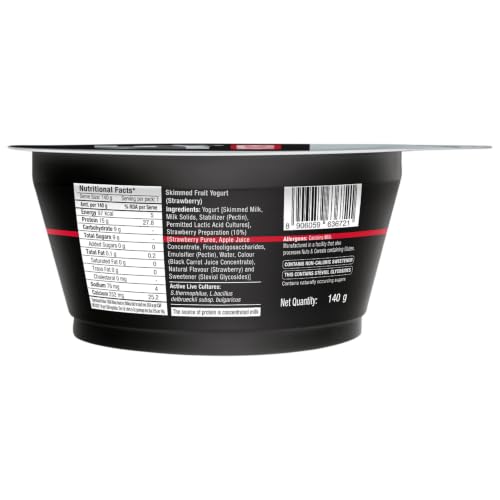 Image of Epigamia Turbo 15g Protein Yogurt, Strawberry - 140g