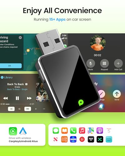 Kello Wireless CarPlay Adapter for Apple Carplay& Android Auto,Convert Wired to Wireless w - image 2