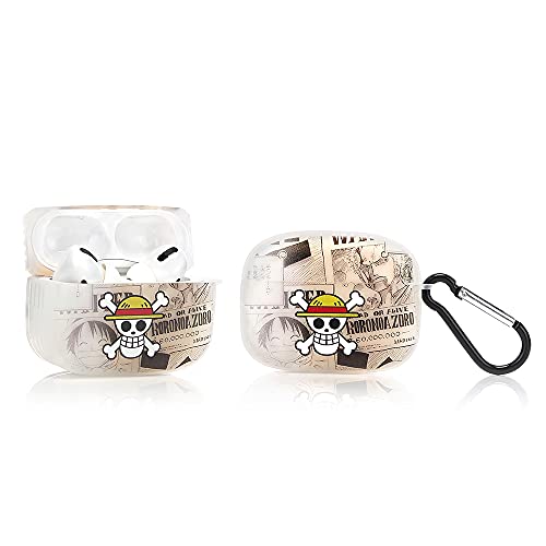 TAOCHEN Coque en Silicone de Dessin Animé Compatible avec Les AirPods Pro - Housse de Protection Antichoc Souple [Série de Dessins Animés d'art] (Le Crâne) Cover
