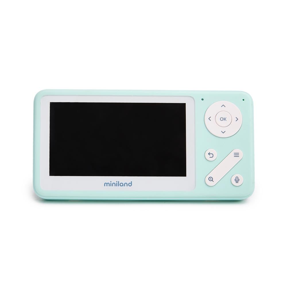 Miniland Digimonitor Anywhere Babyphone Vidéo Dual avec Caméra Motorisée | Écran 4,2” et Application Mobile | Vision Nocturne, Enregistrement SD, Communication Bidirectionnelle