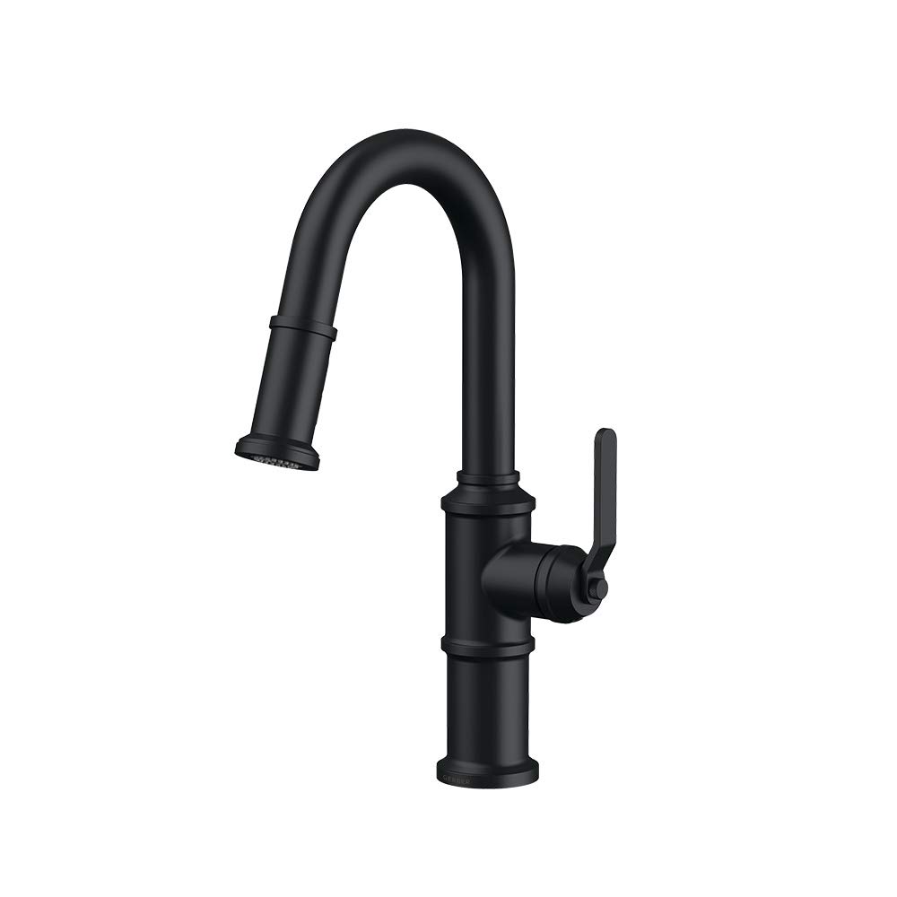Mitigeur Gerber Kinzie D150537BS noir satiné pour sublimer l'îlot central de votre cuisine ouverte