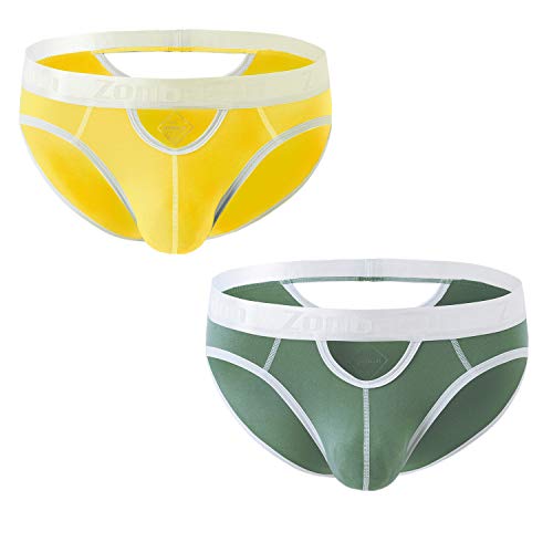 ZONBAILON Sexy Mens Briefs Cutout Underwear Low-Rise Comfortable Pouch Brief S M L XL 2XL