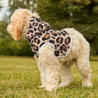 Leopard Print Pet Hoodie | Animal Print Dog Hoodie, Cozy Hooded Pet Sweater