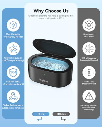 Image of JeaTone 600ML Ultrasonic Cleaner with 50ml Jewelry Cleaner Solution