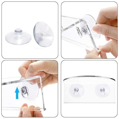 Supports en acrylique transparent de qualité supérieure avec ventouses robustes - 5