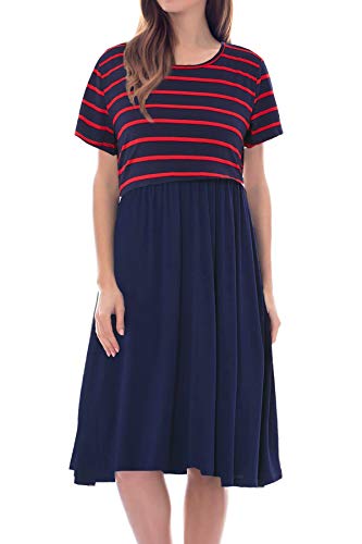 Robe de maternité Smallshow avec accès allaitement discret et coupe fluide