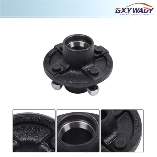 Kit roulement de remorque et moyeu 4 trous pour axe de 25.4mm 907kg