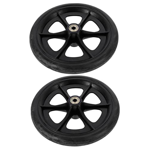 HOMOCONO Enhanced Wheelchair Accessory: 2 Pack 8 Inch Front Wheel Sturdy Replacement Tires for Wheelchair Rollators