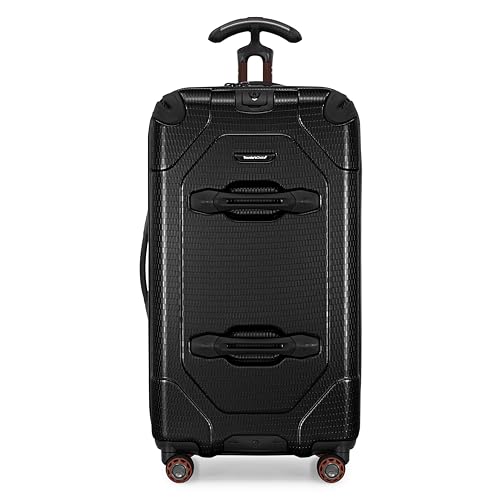 Image of Traveler's Choice Maxporter II Polycarbonate Hardside Trunk with Spinner Wheels, Black, 28-Inch Medium Trunk