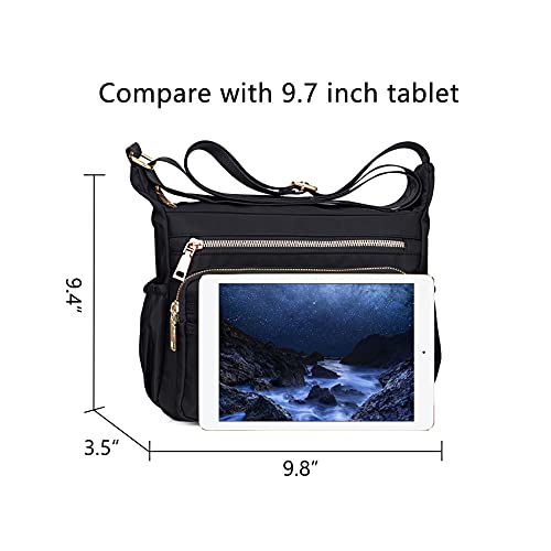 NOTAG Nylon Crossbody Bags for Women Small Waterproof Cross Body Handbag Mutilpockets Shoulder Bags Lightweight Travel Purses2