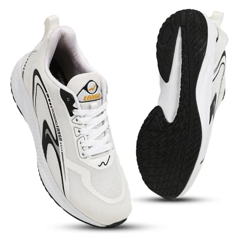 Image of FARGO Men's Spark Fylon Sole Memory Foam Patawa Running Sports Walking Shoes, Gym Shoes | Lightweight & Comfortable Lace-Up Shoes for Mens and Boys