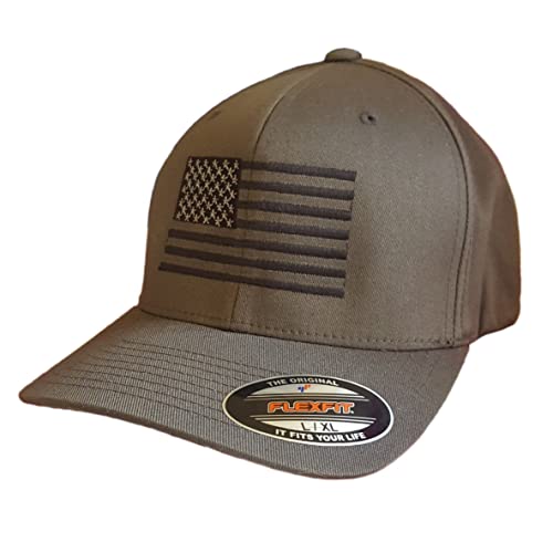 The Ultimate American Flag Hat - Dark Grey Flexfit - Solid Field Stars