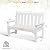 nalone Outdoor Bench, HDPE Patio Bench, Rot-Proof Porch Benches (White)