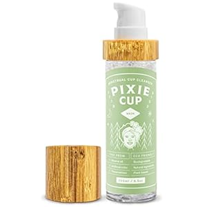 Pixie Menstrual Cup Cleaner Wash + Foaming Dispenser + More Wash in Bottle Than Any Other Brand + All Organic and Natural Ingredients + Healthy and Safest Way to Sterilize Your Period Cup