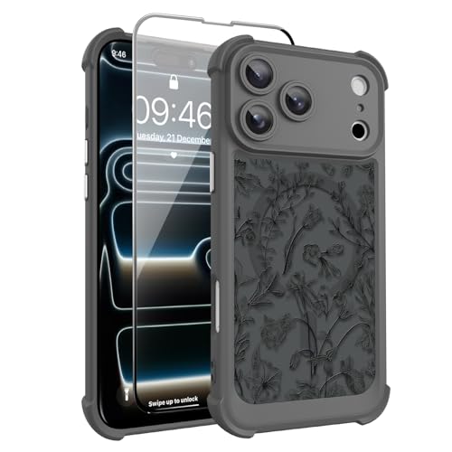 Coque iPhone 17 Pro Max compatible MagSafe fleur de sauge mate antichoc - 2