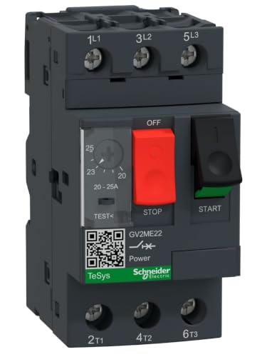 Manual Motor Starter, Button, 20-25A, 1P miniatura 1