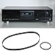 eMagTech 4-teiliges Gummiriemen-Bandmechanismus-Set Flach Und Quadratisch Kompatibel mit Sony Stereo-Kassettendeck TC-WR520 TC-WR520S TC-WR565 TC-WR665S
