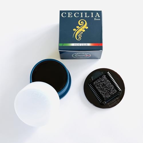CECILIA Rosin for Bass 'Softer' Formula, Bass Rosin Specially Formulated for Bass Bows with Included Rosin Spreader