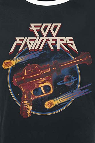Camiseta de béisbol para hombre Foo Fighters Ray Gun talla Large negro y blanco miniatura 4
