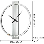 SHYFOY Large Mirror Wall Clock