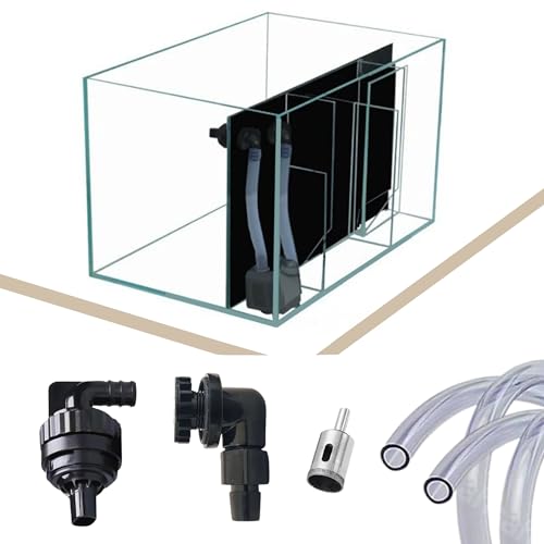 MrHN Aquarium Overflow Kit Instead of Overflow Box, Suitable for Aquarium Sump Kit, InOut and Return, Hose Kit, Water Inlet and Water Outlet