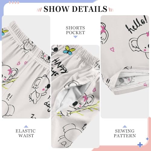 Hello Koala Happy Days Boys Long Pants Soft Trousers Elastic Waist Kids Lounge Bottoms with Pockets S-XL4
