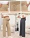 Sweetyweee 3 Pack Women Maternity Pants Wide Leg Over The Belly Lounge Loose Casual Pregnancy Pajama Trousers with Pockets(Khaki, Dark Heather Gray, Black,XX-Large)