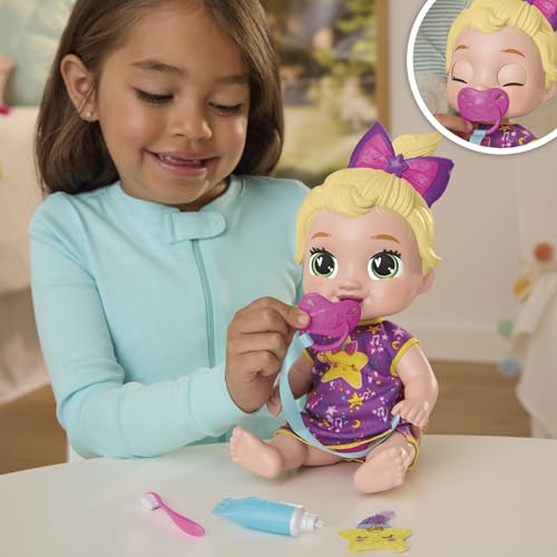 Baby Alive Boneca Pequenos sonhos LaLa GooGoo bebê de cabelos loiros Boneca de 28 cm em plástico com
