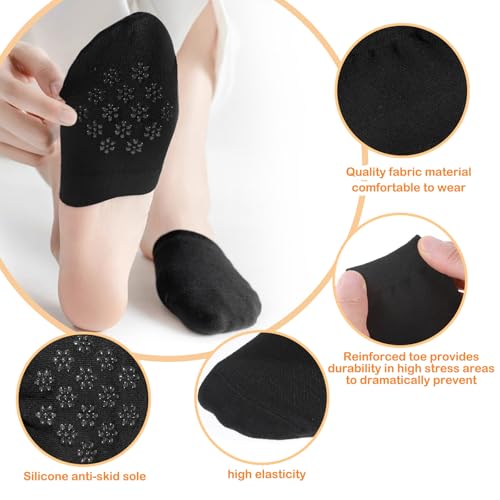 8 Pairs Half Socks for Women, Women's Toe Socks for Mules, Toe Topper Sock No Show Liner Half Sock for Women3
