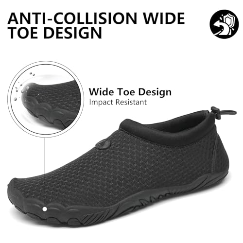 Image of Mishansha Womens Mens Water Swim Shoes Wide Toe Box Barefoot Shoes US Size 5.5-13.5 Women / 3-11.5 Men