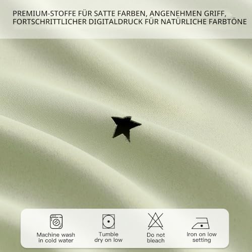 Verdunklungsvorhang für Schlafzimmer Doppellagig 132 x 214 cm aus Polyester mit Voile Sternen-Design Schiebetür Mehrfarbig Sage… – Ansicht 6