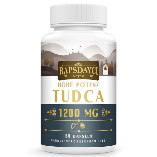 Hohe Potenz TUDCA (1200 mg pro Portion) 60 Kapseln - Tauroursodeoxycholsäure Gallensalze | Nicht-GVO Glutenfrei