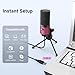 FIFINE USB Podcast Condenser Microphone Recording On Laptop, No Need Sound Card Interface and Phantom Power-K669