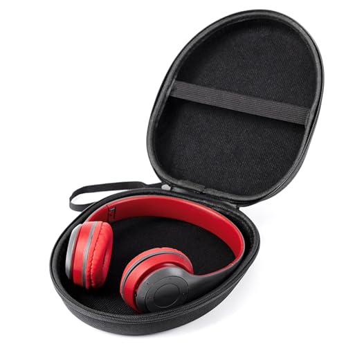 Étui de protection robuste en nylon pour casque - Taille universelle - Compatible avec Sony MDR-XFB950BT, MDRZX310, COWIN E7, Bose QC25, Grado SR80 - Noir