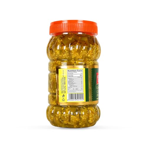 Image of Chokhi Dhani Green Chilli Pickle 1kg | Hari Mirch Achar | Spicy & Tangy Rajasthani Style | Traditional Handmade Indian Pickle | Veg