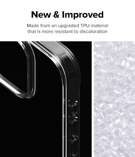 Image of Ringke Fusion Compatible with iPhone 16 Pro Max Case Cover Transparent Hard Back Soft Flexible TPU Bumper Scratch Resistant Natural Form iPhone 16 Pro Max Back Cover - Clear