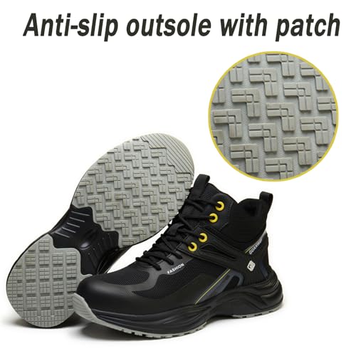 Image of Nutropa Steel Toe Boots for Men Women, Lightweight Work & Safety Shoes Outdoor Protection Footwear Puncture Proof Industrial and Construction Shoes