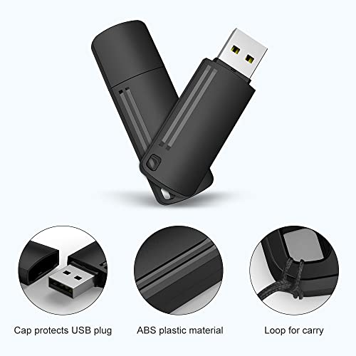 Image of KEXIN 8GB Flash Drive Thumb Drive 10 Pack 8G USB Flash Drive Bulk Memory Stick with LED Indicator, Flash Drives Design in Snap Cap