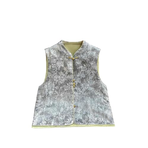 Gilet châle style chinois en jacquard veste mi-saison fluide femme