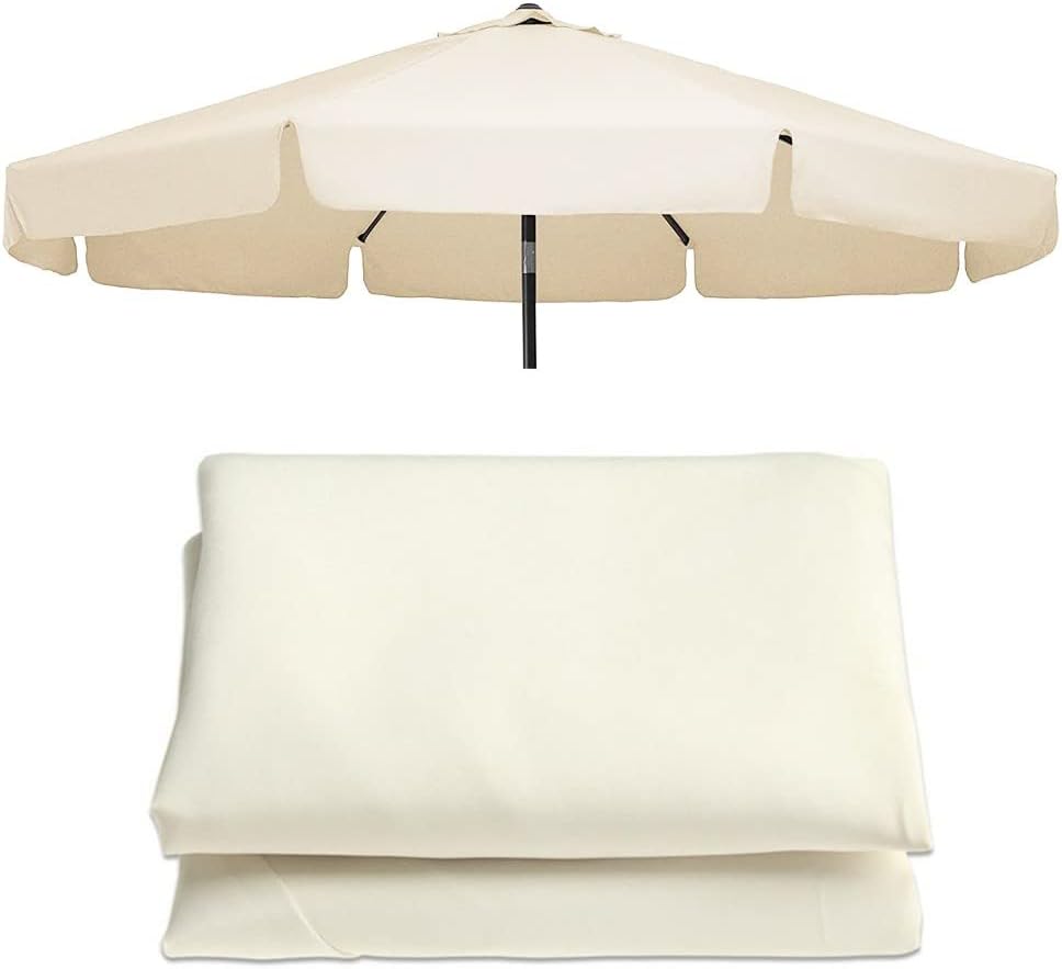 Patio Umbrella Replacement Canopy Square Cantilever Top Cover Outdoor,10 Ft Waterproof Patio Umbrella Replacement Canopy with Fringe Universal 8 Rib Cover for Offset & Table Umbrellas UPF50+