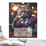 猫カレンダー 2026 壁掛け,おもしろ猫 2026 カレンダー 12か月 | スケジュールプランナー タ スクリスト 予定管理 進捗トラッカー - 学校 自宅 オフィス 寝室 学生寮