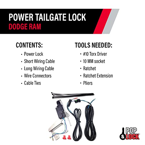 Pop & Lock – Power Tailgate Lock For Dodge Ram 1500 Fits Models 2010 To 2015, Dodge Ram2500 & Dodge Ram 3500 Fits Models 2010 To 2015 (Pl8350) #TOP3