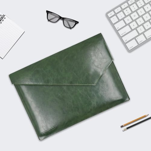 Funda de cuero PU para laptop 15.3 pulgadas verde miniatura 7
