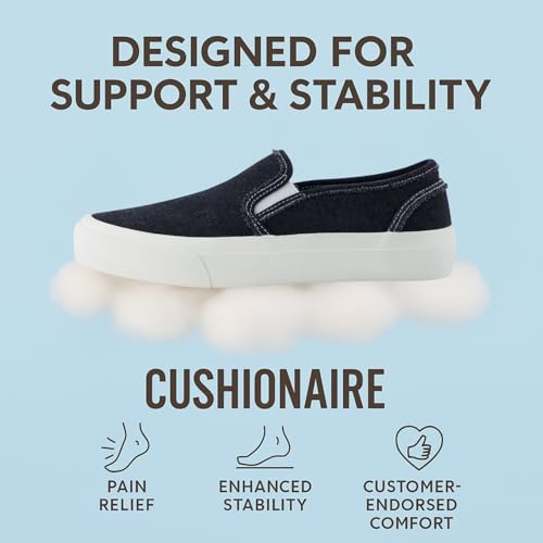 CUSHIONAIRE Fulton Womens Slip On Sneakers, Lightweight Comfortable Casual Sneakers for Women with Memory Foam3