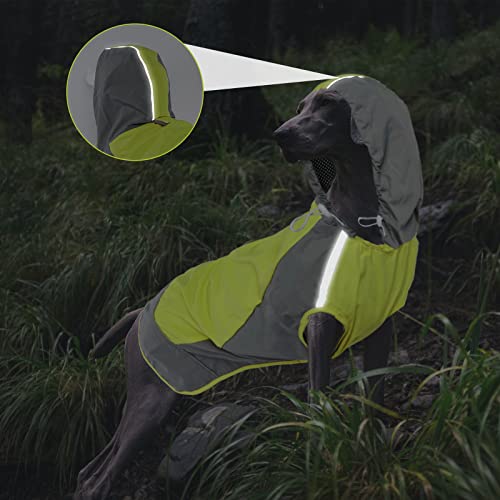 Iecoii Dog Raincoat, Adjustable Dog Rain Jacket With Reflective Stripes, Dog Rain Coat With Hood, Waterproof Lightweight Dog Coat, Dog Raincoat With Magic Sticker, Pet Raincoat For Medium Large Dogs #TOP2