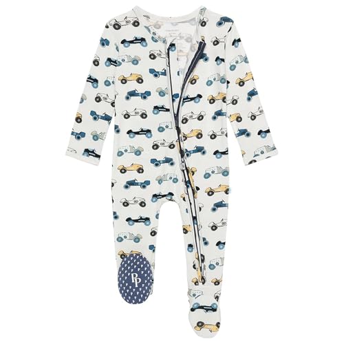 Image of Posh Peanut Baby Boy Sleepers - Viscose from Bamboo Baby Pajamas - 2 Way Zipper Sleepers & Footie Pajamas with Designer Grips