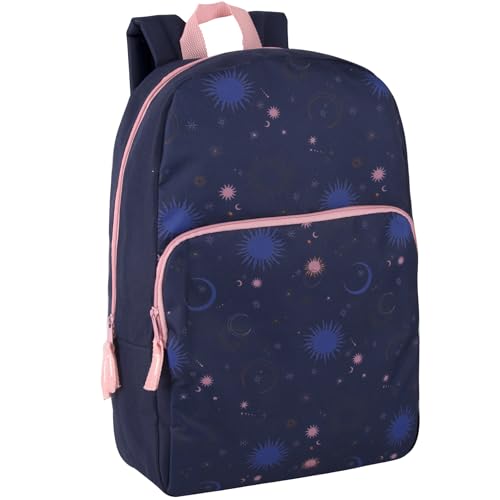 Mochila escolar divertida para meninas e meninos do ensino fundamental | Mochilas estampadas de 43 cm para crianças em idade escolar, viagens, Twilight Twirls, Large, 4066