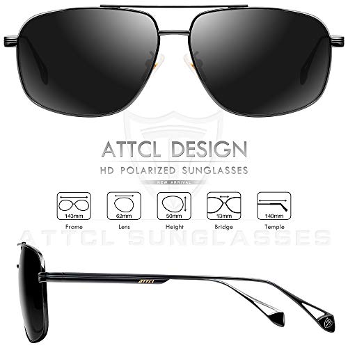 ATTCL Men's Fashion Driving Polarized Sunglasses UV Protection Metal Frame3