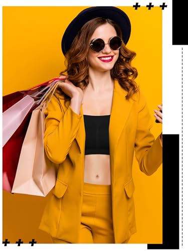 Geyoga 6 Pcs Women's Bandeau Bra Strapless Bralette Seamless Tube Top Non Padded Wireless Stretch Crop Top Basic Bra2