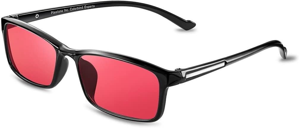 Pilestone Fox News Reported GM-2 Lens D Color Blind Glasses Casual Style for Medium/Strong Red Blindness Indoor/Outdoor Use